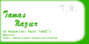 tamas mazur business card